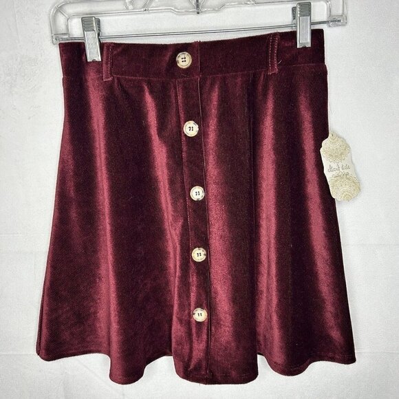 Altar’d State Skirt Women’s Burgundy Corduroy Size Small (24x17) Stretch NEW NWT - Picture 1 of 6